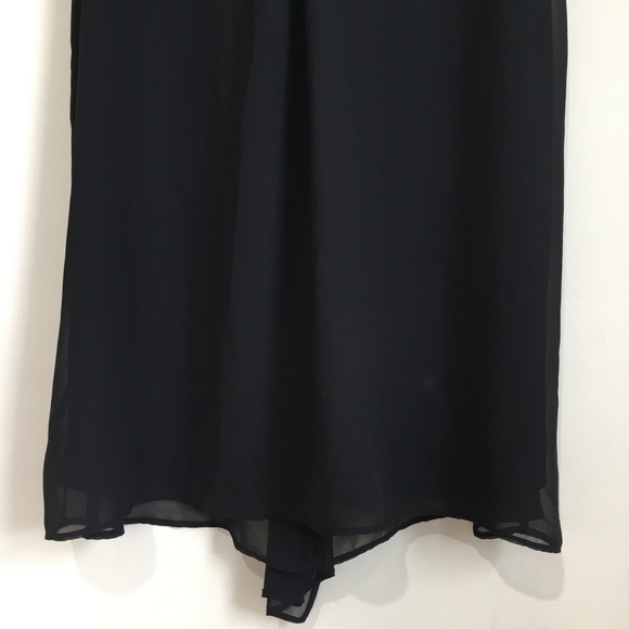 BCBG MAXAZRIA Ashley Ruffle Front V-neck sleeveless Chiffon Pull On Mini Dress - Picture 10 of 16